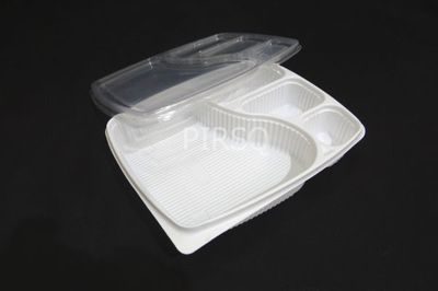 Plastic Tray With Lid | 4 Compartment Image
