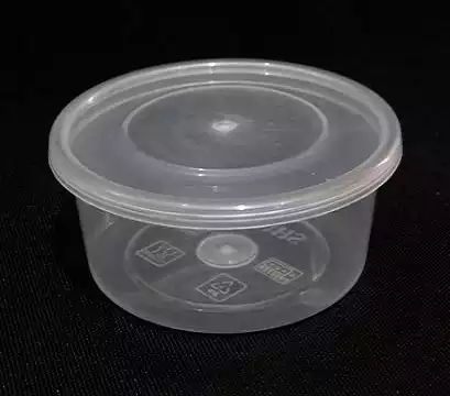 Transparent Round Plastic Container With Lid | 100 ML