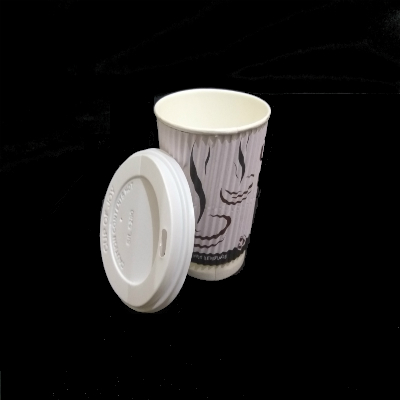 Customized Rippled Paper Cup With Lid | 200 ML Image