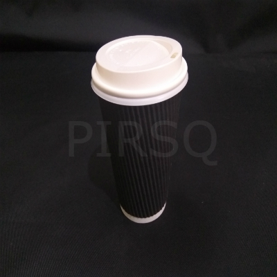 Rippled Paper cup With Lid | 450 ML Image