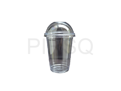 Plastic Glass With Lid | 300 ML Image