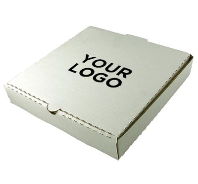 Pizza Box With Logo | White Color | 12 INCH Image