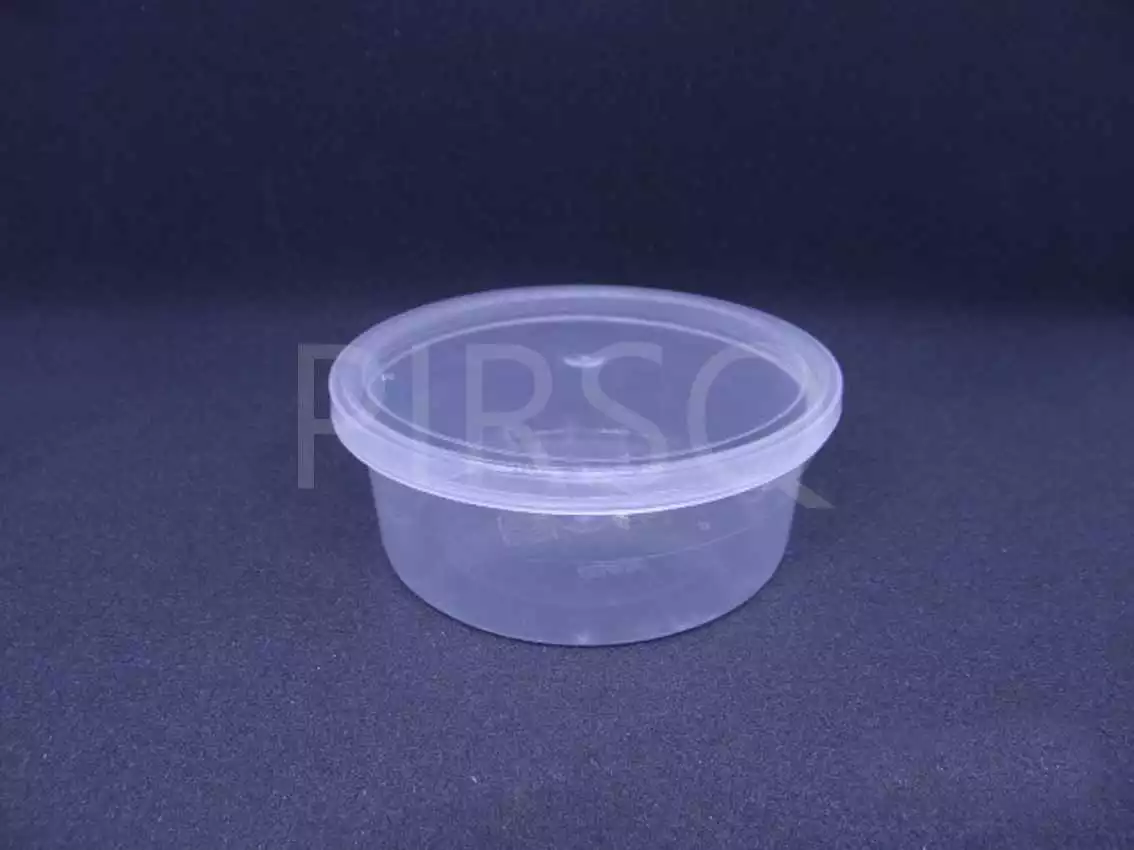 Transparent Round Plastic Container With Lid | 100 ML