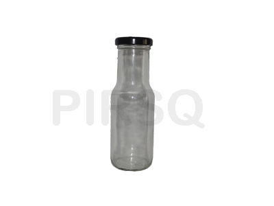 Glass Bottle With Black Cap | 200 ML Image