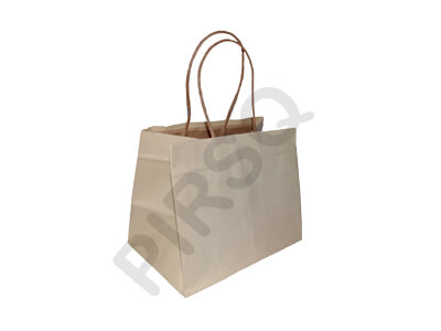 Brown Paper Bag With Handle | W-13 X L-19 X H-15 Image