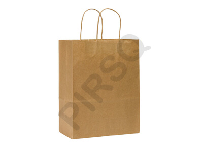 Brown Paper Bag With Handle | W-12 CM X L-50 CM X H-52 CM Image