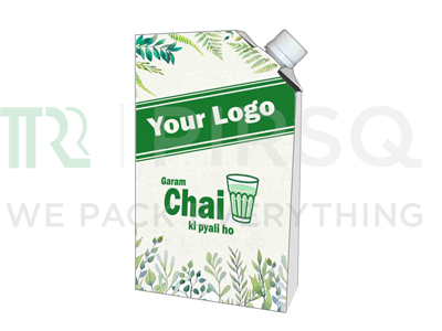 Chai Flask With Logo | White | 1000 ML Image