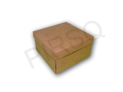 Brown Paper box With Lid | W-4.5" X L-4.5" X H-2.5" Image