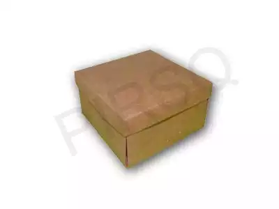 Brown Paper box With Lid | W-4.5" X L-4.5" X H-2.5"