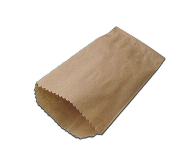 Brown Kraft Paper Bag | Flat | L-25 CM X W-16 CM Image