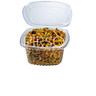 SNACKS CONTAINER WITH LID | TRANSPARENT | Q-TUB | 500 ML Image