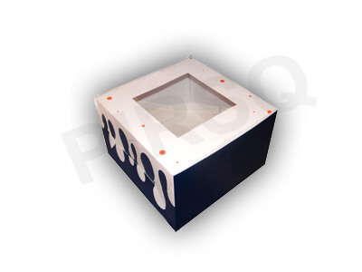 Customized Cake Box With Window | W-7" X L-7" X H-4.5" Image