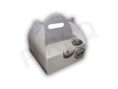 Cake Box With Handle | L-8" x W-8" x H-3" | 500 Gram Image
