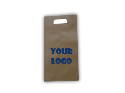 D Cut Paper Bag With Logo | W-6.5" X L-13" Image