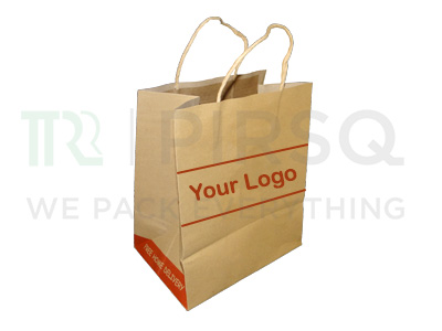 Brown Paper Bag With Handle | W-8.5" X G-5.5"  X H-10"  Image