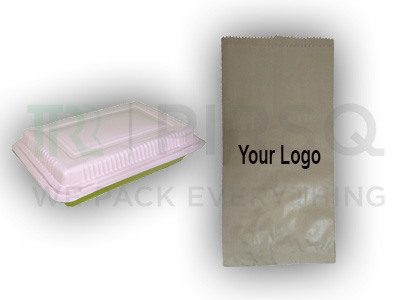 Cornstarch Food Container | Paper Bag with Logo Image