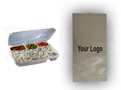 5 Compartment Meal Tray | Printed Paper Bag Image