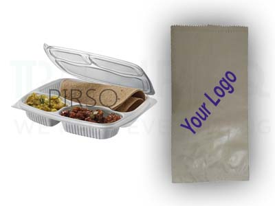 3 Compartment Meal Tray | Printed Paper Bag Image