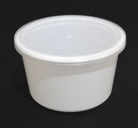 White Round Plastic Container  | 0.5 KG Image