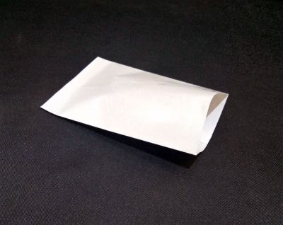 White Polycoated Sealable Paper Pouch | W-5" x H-7" Image