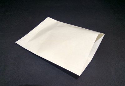 White Polycoated Seablable Paper Pouch | W-8" x H-12" Image