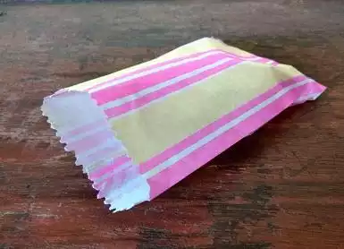 Paper Bag With Stripe | 14 CM X 20 CM | 250 Gram