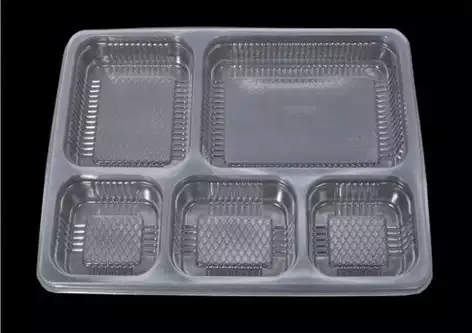 Plastic Tray With 5 Comparment