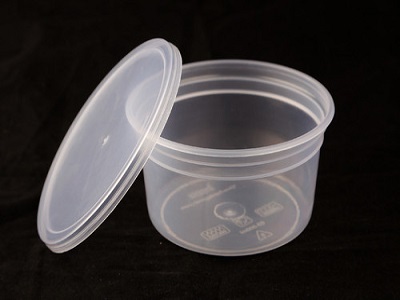 Transparent Round Plastic Container With Lid | 500 ML Image