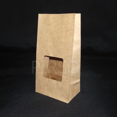 Stand Up Paper Bag  Brown Color | H-9" x W-4.5" x B-3" Image