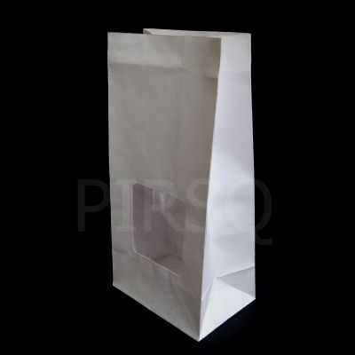 Stand Up Paper Bag White Color | H-9" X W-4.5" X B-3"  Image