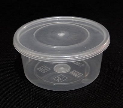Transparent Round Plastic Container With Lid | 100 ML Image