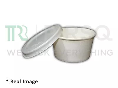 Paper Container With Plastic Lid  | 150 ML Image