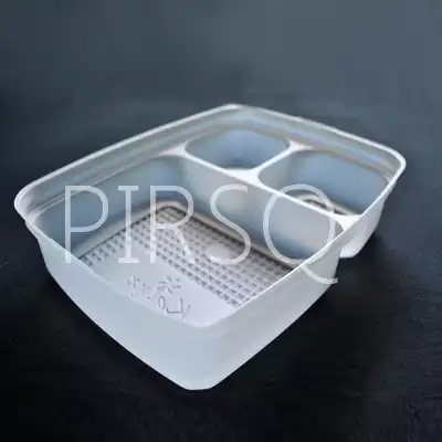 Break Fast Tray With Lid | 3 Compartment
