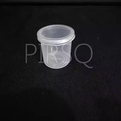 Transparent Round Plastic Container With Lid | 25 ML