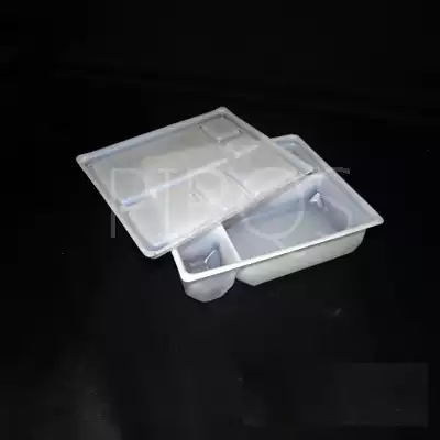 Plastic Meal Tray With Lid | 6 Compartment