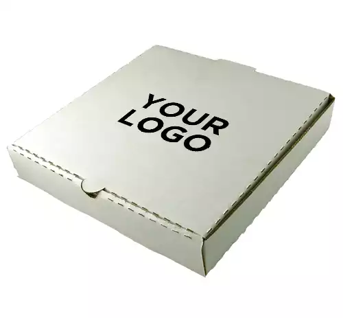 Pizza Box With Logo | White Color | 10 INCH