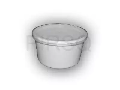 White Round Plastic Container | 500 Gram