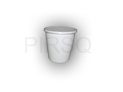 Tall White Round Plastic Container | 1000 ML Image