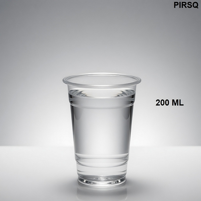 Plain Transparent Glass Tumbler | Clear Drinking Glass for Water, Juice & Beverages | 200ml