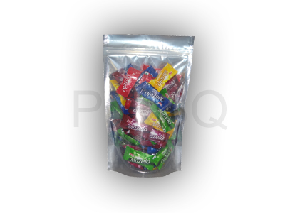 One Side Silver Stand Up Pouch With Ziplock | W - 6" X H - 9" Image