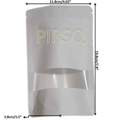 White Stand Up Pouch With Ziplock And Window | W - 5" X H - 8" Image