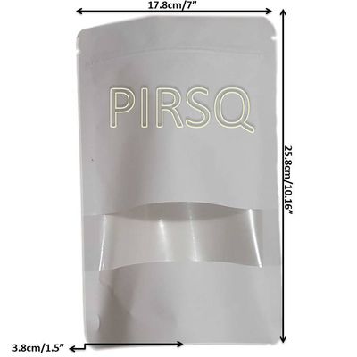 White Stand Up Pouch With Ziplock And Window | W - 7" X H - 10" Image