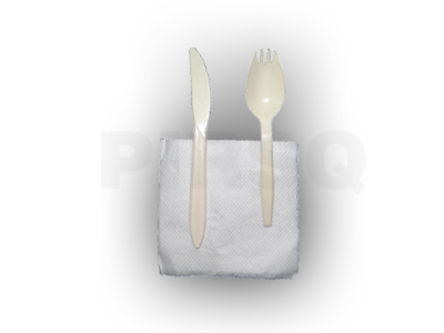 Cutlery Set | Knife | Spork | Napkin Image