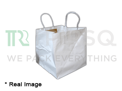 Pizza Bag | Paper Bag With Handle | W-9" X L-9" X H-9" Image