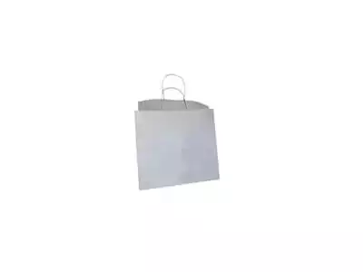 White Paper Bag With Handle | W-13 CM X L-19 CM X H-15 CM