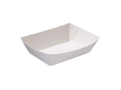White Paper Tray | With Logo | W-4" X L-4" X H-1.5" Image