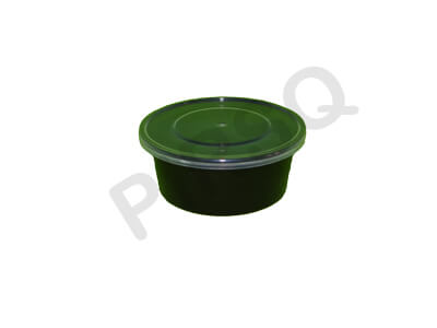 Round Black Plastic Container | 100 ML Image