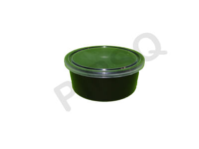 Round Black Plastic Container | 200 ML Image