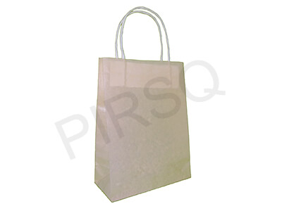 Latex Paper Bag With Handle | W-8 CM X L-17 CM X H-23 CM Image