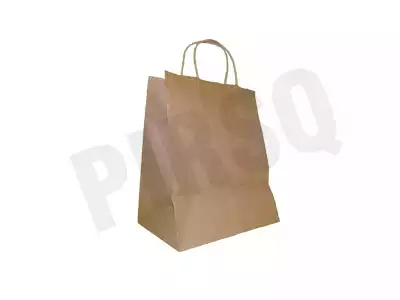 Brown Paper Bag With Handle | W-16 CM X L-23 CM X H-28 CM